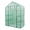 New Walk In Greenhouse PE Plastic Garden Grow Green House with 4 Shelves