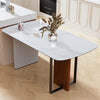Rectangular Marble Dining Table Luxury Family Dinner Table Kitchen Living Room