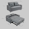 2 Seater Pull Out Sofa Bed with Pockets for Living Room Charcoal Grey
