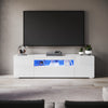High Gloss White TV Stand Cabinet Unit Shelves Storage RGB LED Cupboard 180cm