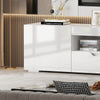 2M TV Unit Stand Cabinet w/LED Lights High Gloss Doors Entertainment Storage