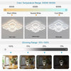 Dimmable LED Ceiling Light Square Modern Chandelier Lighting 80W Remote Control