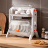 Dish Drying Rack Double Layer Bowl Drainer Tableware Storage Organizer Cupboard