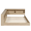 Wooden Storage Bed Frame With Slats and Shelves 4ft6 Double for Kids, Teenagers