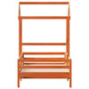 Bed Frame with Roof Wax Brown 80x200 Solid Wood Pine V8B3