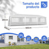 3*9m 5-Sided Iron PE Cloth Spiral Pipe Pergola Canopy Patio Gazebo Play Tent