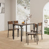 Modern Dining Table & Chairs Set 4 Seater Metal Frame Home Kitchen Furniture Set