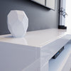 Modern White TV Unit Cabinet Stand 120cm High Gloss Sideboard with LED RGB Light