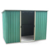 8X4 Metal Garden Shed Storage Sheds House Pent Roof Sliding Doors Chest Box