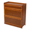 3 Drawer 5 Tiers Shoe Cabinet Footwear Rack with Flip Doors for Hallway Entryway