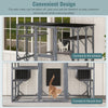 Large Wooden Cat House Kitten Cage Enclosure Walk-in Cat Kennel with 7 Platforms