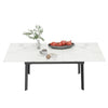 Elegant White Dining Table Extendable 130-160cm Table Extended For 4-12 Person