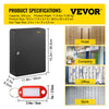 Key Cabinet Lock Box 240 Key Capacity Storage Cabinet Black Cabinet Steel