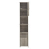 Modern Tall Cabinet 2 Door Shelves Unit Bathroom Storage MDF Wooden Furniture UK