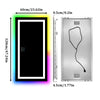 Smart Large LED Bathroom Mirror RGB Illuminated Bluetooth Time Digital Display