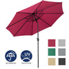 XL 3M Round Outdoor Parasol Tiltable Canopy Garden Patio Umbrella Sun Shelter