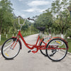 24inch Adult Tricycle 6-Speed Tricycle 3-Wheel Bike With Shopping Basket 110cm