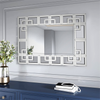 LUVODI Grecian Venetian Rectangle Beveled Glass Wall Mirror for Hotel Home Decor