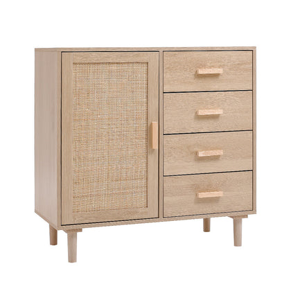 4 Drawers 1 Door Sideboard Storage Cabinet Bedroom Living Room Wooden Furniture