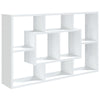 Wall Shelf in White - Storage Unit with Eight Compartments - Constructed L1G6