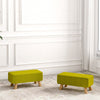 Green Fabric Shoes Chaning Stool Hallway Chair Footstool Side Bench Low Seat UK