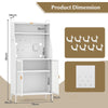 Kitchen Pantry Storage Cabinet Freestanding Kitchen Buffet With Adjustable Shelf