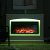 Electric Fireplace Remote Control LED Log Fire & Backlit Complete Modern Mantle