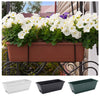 5 x Trough Plant Pot Long Plastic Planter Outdoor Garden Window Herb Flower Box