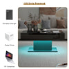 High gloss Coffee Table with RGB LED Lights Living Room Cocktail Table Black