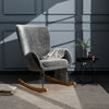 Upholstered Velvet Rocking Chair Single Sofa Rocker Relax Armchair Recliner Seat
