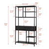 Industrial Bookshelf Bookcase Artwork Display Stand 5-Tier Open Display Etagere