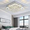 40cm Crystal Chandelier Lamp LED Square Crystal Ceiling Light Dimmable w/ Remote