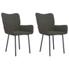 Dining Chairs 2 Pcs Dark Grey Velvet