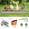 Heavy-Duty Galvanized Steel Chicken Feeding Trough Metal Chicken Feeder
