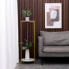 90cm Plant Stand 2/3-Tier Flower Holder Tall Side End Table with Golden Frame