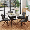 4-Person Large Glossy Marble Dining Table Modern Kitchen Table Office Work Table