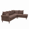 L-Shaped Corner Sofa, Sectional Couch with Built-in USB Port Chaise