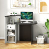 Reception Desk Front Counter Desk w/ Lockable Drawer Checkout Table w/ Shelf