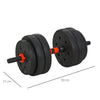 Adjustable 2-in-1 Barbell Dumbbell Weight Set Home Gym Fitness Equipment 25kg