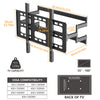 Full Motion Extended TV Wall Mount for 32"-100" Pedestal Articulating TV Bracket