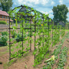 220cm Garden Arch Trellis Extra Tall Metal Tunnel Trellises Arbors with Stakes