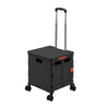 55L Folding Trolley Crate Boot Cart Mobile Shopping Camping Picnic Storage Box