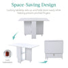 Mobile Drop Leaf Dining Table Folding Desk SpaceSaving Kitchen Storage Breakfast