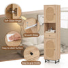Kitchen 170cm PE Rattan Floor Cabinet w/ Open Compartment & Drawer