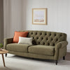 Dusk Hebden Olive Green Velvet 3 Seater Sofa RRP £999