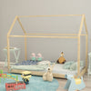 Solid Wood Kid House Bed Frame Single Bed Treehouse Toddler Child Floor Bedframe