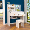 Dressing Table With Drawers Mirror Stool Set Makeup Desk Vanity Table Ejhpabxvsm