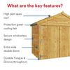 3x6 Wooden Garden Storage Shed Outdoor Apex Tool Bike Store BillyOh Mini Master