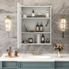 Illuminated Bathroom Mirror Cabinet With Demister LED Lights Wall Mounted