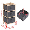 Slim 3 Drawers Storage Unit Organizer for Living Room Snack Storage Shelf Tall